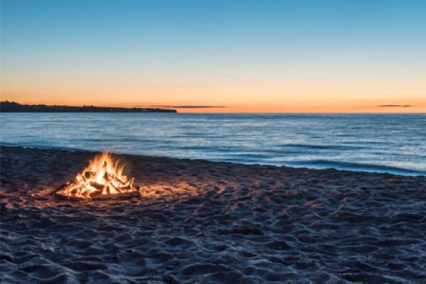 Fire on the beach in Cape San Blas Fire on the beach in Cape San Blas